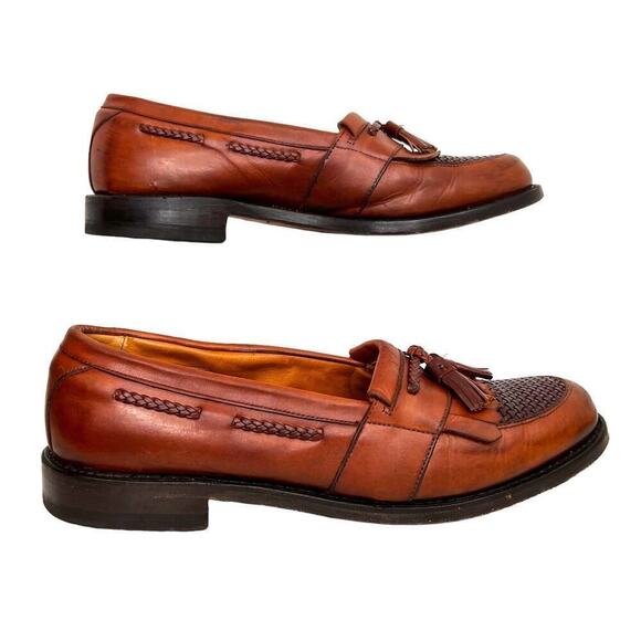 ALLEN EDMONDS Cody Kiltie Tassel Loafer Chili Weave in Cognac Men Size 9B main image 10
